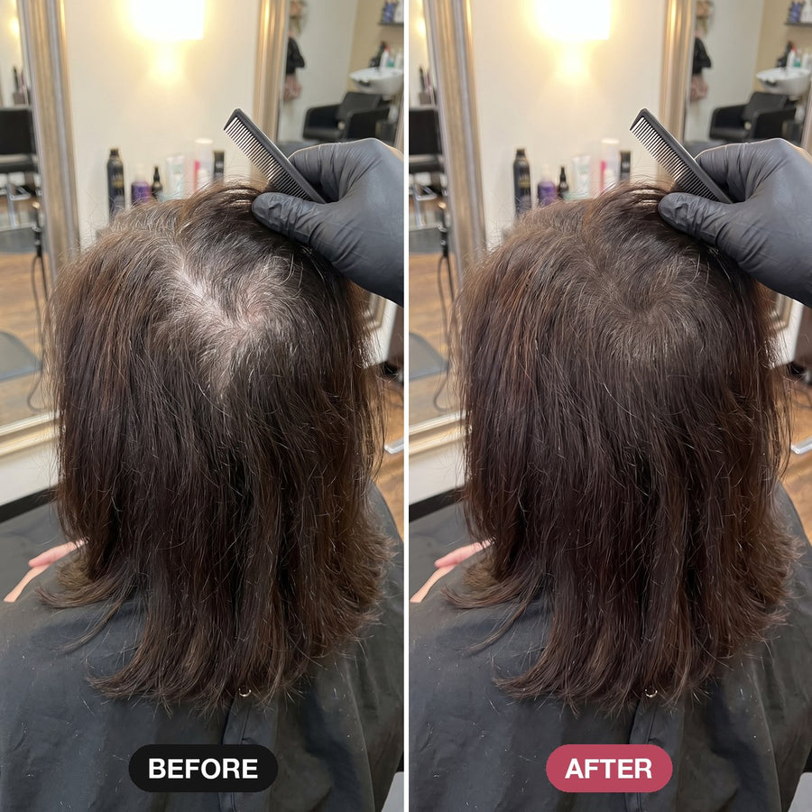 Thin crown when the stylist lifts it